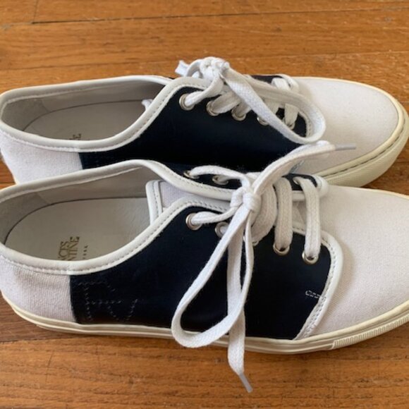 Frances Valentine New York Mens Blue Leather Sneakers - Picture 2 of 4